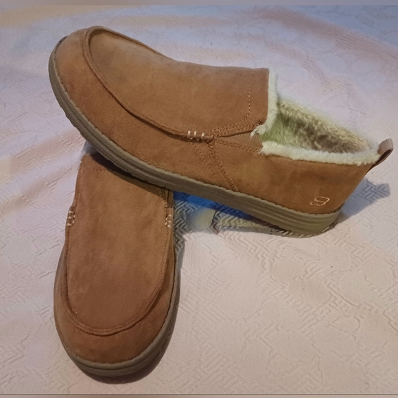 Skechers Light Brown Melson Willmore Foux Shearling Chukka Men's Shoes Size 8.5 - Picture 3 of 13